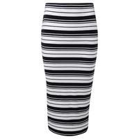 jersey tube skirt navy white stripe 18