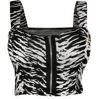 jenelle zebra print bralet top multi