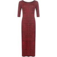 Jessa Knitted Side Slit Midi Dress - Wine