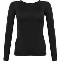 jessie long sleeve basic jersey top black