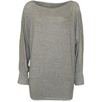 Jena Basic Jersey Batwing Top - Grey