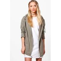 jersey hooded utility jacket khaki