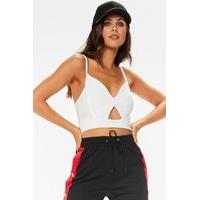 Jenny White Cut Out Crop Top
