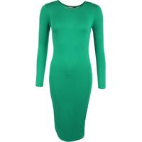 Jen Long Sleeve Bodycon Midi Dress - Jade