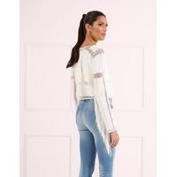 jennifer white suedette fringed jacket