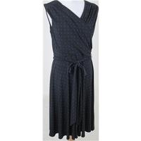 Jessica Howard: Size 14: Black with blue spot sleeveless dress