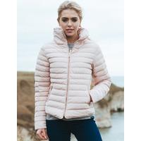 Jenny Funnel Neck Quilted Jacket in Blush Pink  Tokyo Laundry
