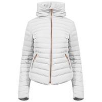 Jenny Funnel Neck Quilted Jacket in Ivory  Tokyo Laundry