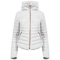 jenny funnel neck quilted jacket in ivory tokyo laundry