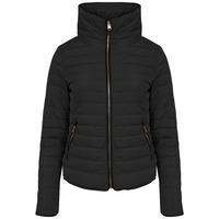 Jenny Funnel Neck Quilted Jacket in Black  Tokyo Laundry