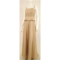 Jessica Howard, size 14 pale gold beaded dress
