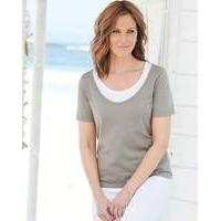 jersey t shirt with diamante trim