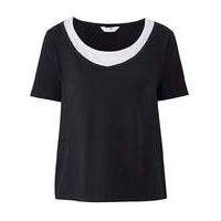 jersey t shirt with diamante trim