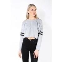 jenny long sleeves round neck cropped top