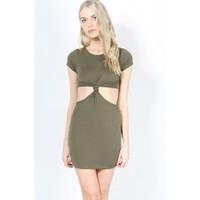 jenny side cut out knot mini dress