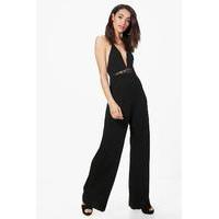 Jersey Wide Leg Floor Sweeping Trousers - black