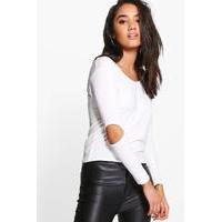 jemima split sleeve basic top ivory