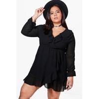 jessie wrap tunic top black