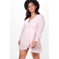 Jessie Wrap Tunic Top - blush