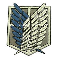 Jewelry / Badge Inspired by Attack on Titan Eren Jager Anime Cosplay Accessories Badge White / Blue Polyester Male