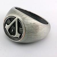 Jewelry Inspired by Assassin\'s Creed Cosplay Anime/ Video Games Cosplay Accessories Ring Silver Alloy Male