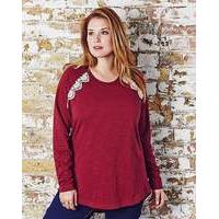 Jeffrey & Paula Lace Trim Top