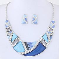 jewelry set euramerican fashion alloy geometric necklace earrings for  ...