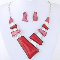 jewelry 1 necklace 1 pair of earrings euramerican geometric fashion pa ...