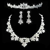 Jewelry Set Women\'s Anniversary / Wedding / Engagement / Birthday / Gift / Party Jewelry Sets Alloy RhinestoneNecklaces / Earrings /