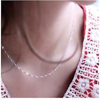 Jewelry Chain Necklaces Wedding / Party / Daily / Casual Silver Plated 1pc Women Wedding Gifts