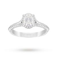 Jenny Packham Oval Cut 1.10 Carat Total Weight Solitaire Diamond Ring in 18 Carat White Gold - Ring Size P