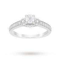 Jenny Packham Brilliant Cut 0.85 Carat Total Weight Diamond Art Deco Style Ring in 18 Carat White Gold - Ring Size M