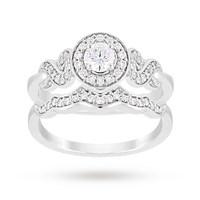 jenny packham brilliant cut 056 carat total weight diamond bridal set  ...