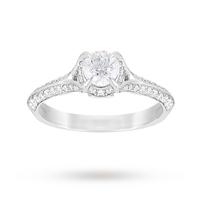 Jenny Packham Brilliant Cut 0.85 Carat Total Weight Solitaire Diamond Ring in Platinum - Ring Size M