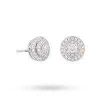 Jenny Packham 18ct White Gold 0.45 Carat Total Weight Brilliant Cut Double Halo Diamond Earrings