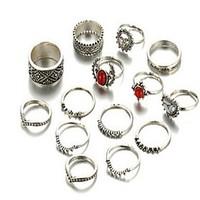 Jewelry Set Basic Alloy Circle Silver Rings For Daily Casual 1 Set Wedding Gifts