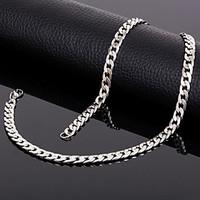 Jewelry Chain Necklaces Wedding / Party / Daily / Casual Titanium Steel 1pc Women / Men Wedding Gifts