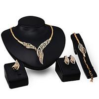 jewelry set rhinestone alloy statement jewelry gold wedding party 1set ...