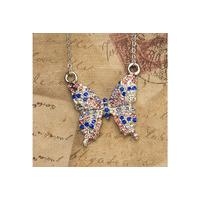 jewellery rhinestone necklace butterfly wild republic