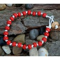 jewellery bead knot necklace red wild republic