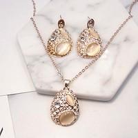 jewelry set euramerican fashion alloy teardrop necklace earrings for p ...