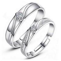 Jewelry Pure Womens 925 Silver-Plated High Quality Handwork Elegant Ring 2PCS Promis Rings for Couples