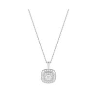 Jenny Packham 18ct White Gold 0.35 Carat Total Weight Cushion Cut Double Halo Diamond Necklace