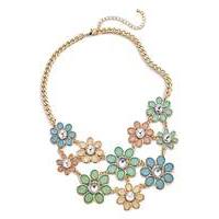 Jewel Flower Statement Necklace