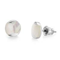 Jersey Pearl Ladies Dune Silver Mother Of Pearl Stud Earrings DUSE1-SS