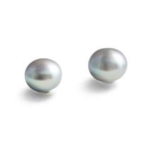 Jersey Pearl Silver Freshwater Pearl Studs 10mm E10S