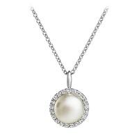 Jersey Pearl Freshwater Pearl Cubic Zirconia Cluster Pendant AMP4