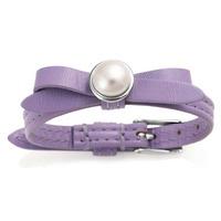 Jersey Pearl Joli Purple Leather Freshwater Pearl Bracelet JOL1-LI