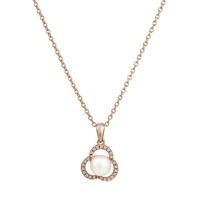 Jersey Pearl Ladies Rose Gold Plated Marette Freshwater Pearl And White Topaz Pendant MRTP1-RG