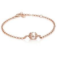 jersey pearl ladies emma kate rose gold plated freshwater pearl bracel ...